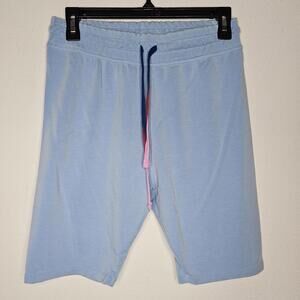 Sundry Sky Blue Athletic Shorts with Multicolor Drawstring
